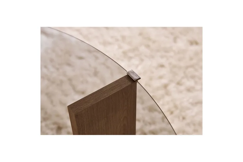 Sofabord Clara 75 cm med Glassplate - Safireik / Fume - Møbler - Bord - Sofabord