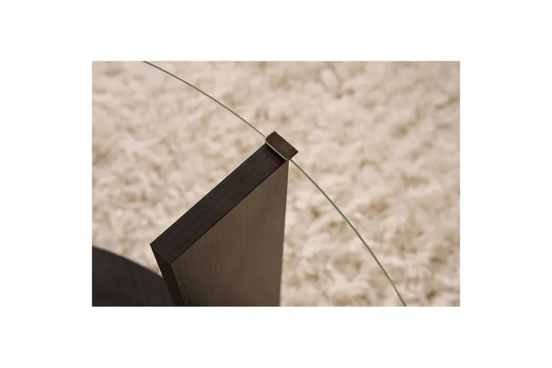 Sofabord Clara 75 cm med Glassplate - Tre Svart / Transparent - Møbler - Bord - Sofabord