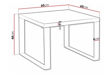 Clogsville 60 cm Firkantet Salongbord i Malt Tre - Brun - Møbler - Bord - Sofabord