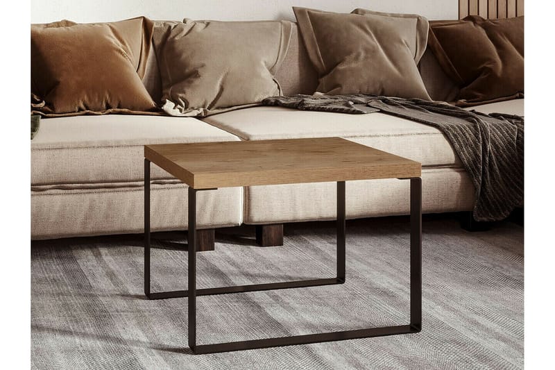Clogsville 60 cm Firkantet Salongbord i Malt Tre - Brun - Møbler - Bord - Sofabord