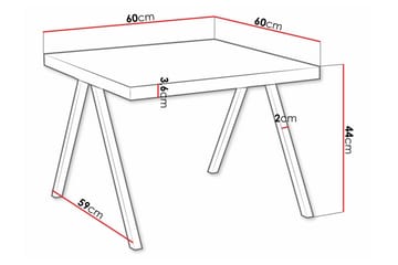 Clogsville Kvadratisk Salongbord 60 cm i Malt Tre - Eikebrun - Møbler - Bord - Sofabord