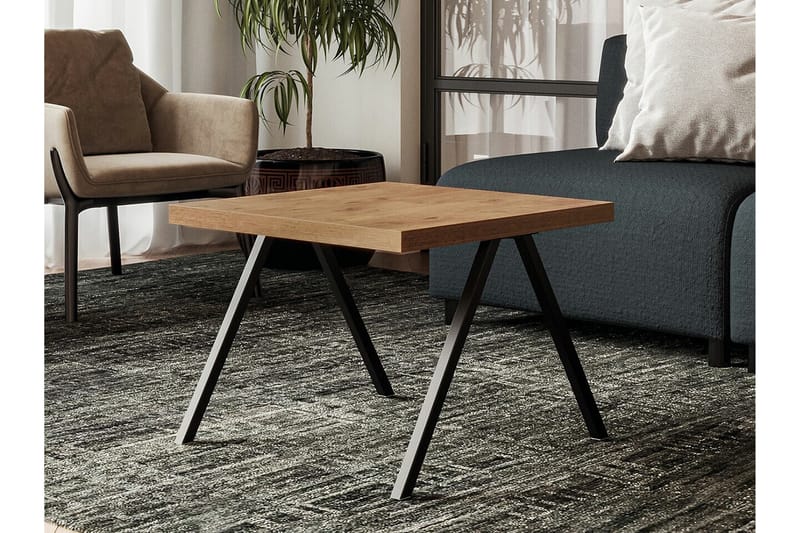 Clogsville Kvadratisk Salongbord 60 cm i Malt Tre - Eikebrun - Møbler - Bord - Sofabord