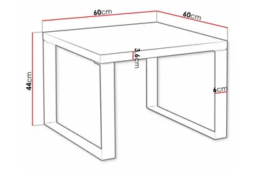 Clogsville Sofabord 60 cm - Svart - Møbler - Bord - Sofabord
