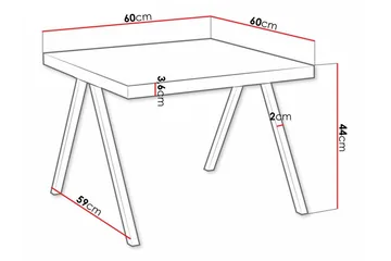 Clogsville Sofabord 60 cm - Svart - Møbler - Bord - Sofabord