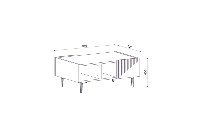 Coffee Table Antrasitt|Valnøtt - Møbler - Bord - Sofabord