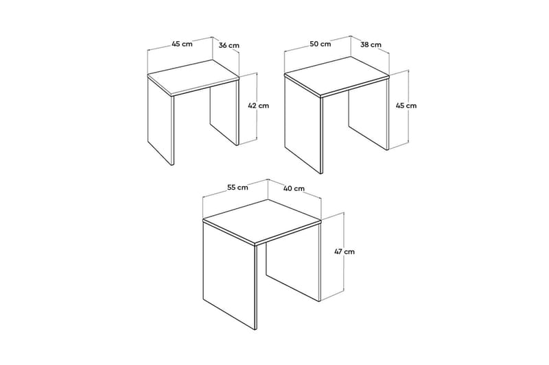 Coffee Table Eik-Sonoma - Sofabord - Settbord