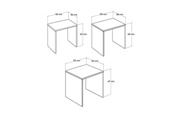 Coffee Table Hvit høyglans - Hvit - Møbler - Bord - Sofabord