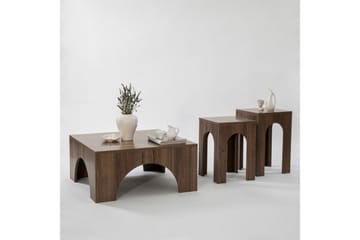 Collesium Kvadratisk Sofabord 80 cm i Valnøtt - Brun - Møbler - Bord - Sofabord