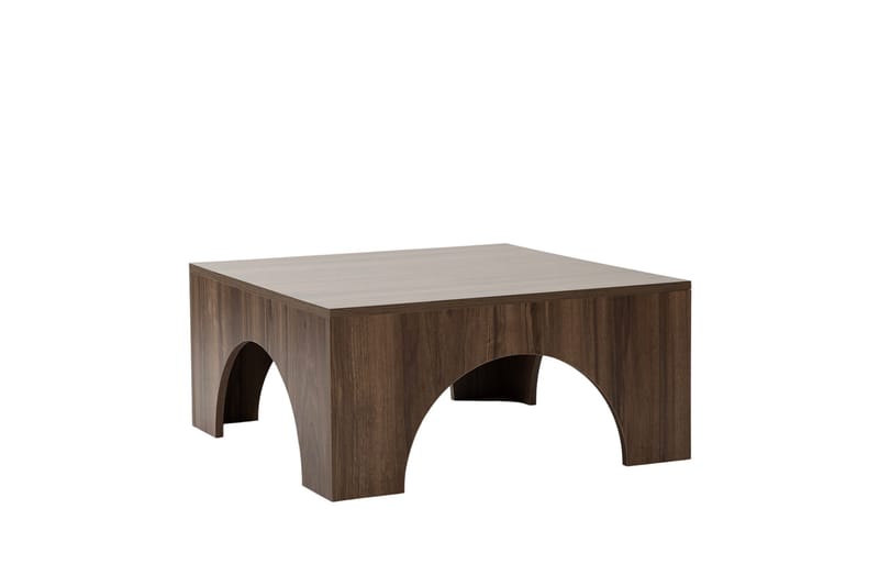 Collesium Kvadratisk Sofabord 80 cm i Valnøtt - Brun - Møbler - Bord - Sofabord