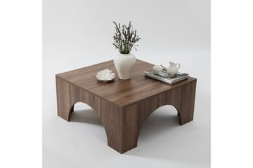 Collesium Kvadratisk Sofabord 80 cm i Valnøtt - Brun - Møbler - Bord - Sofabord