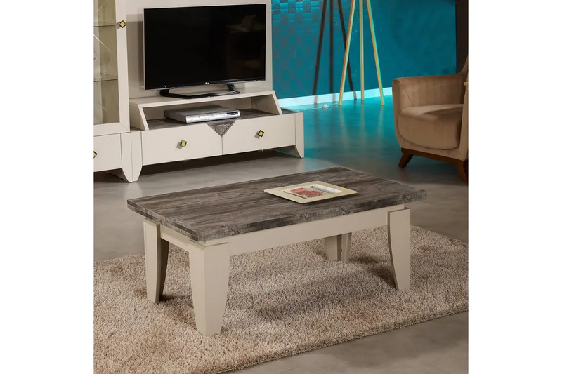 Comfortale 110 cm Rektangulært Sofabord i Malt Tre - Gråbrun - Møbler - Bord - Sofabord