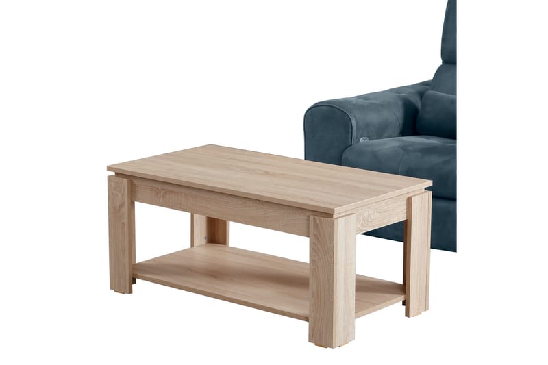 Comfortale Sofabord 104 cm med Oppbevaringshylle - Bok - Sofabord