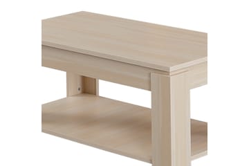 Comfortale Sofabord 104 cm med Oppbevaringshylle - Lyse Eikefarge - Møbler - Bord - Sofabord