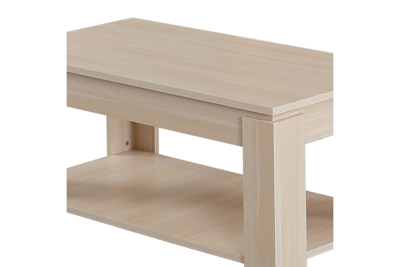 Comfortale Sofabord 104 cm med Oppbevaringshylle - Lyse Eikefarge - Møbler - Bord - Sofabord