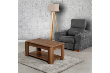 Comfortale Sofabord 104 cm med Oppbevaringshylle - Valnøttsbrun - Møbler - Bord - Sofabord