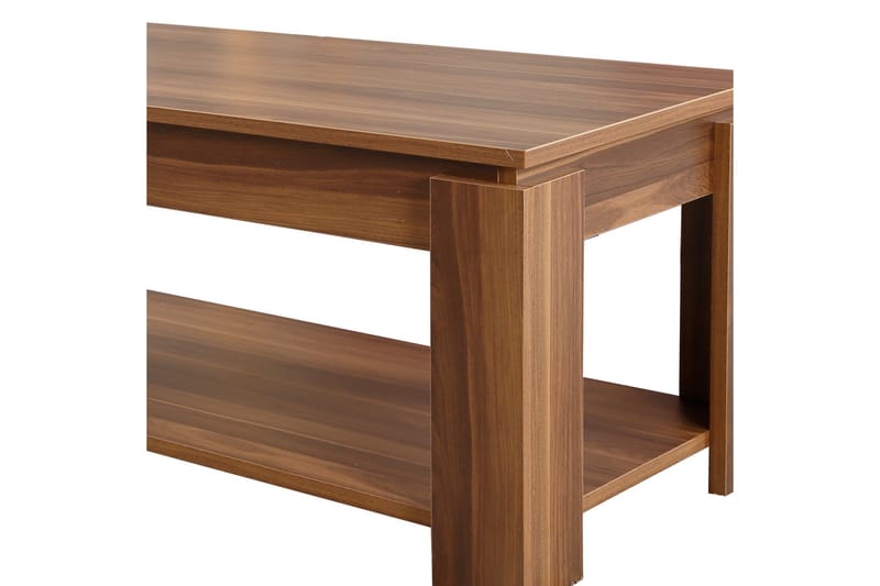 Comfortale Sofabord 104 cm med Oppbevaringshylle - Valnøttsbrun - Møbler - Bord - Sofabord