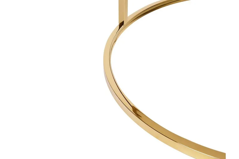 Coralla Sofabord 70 cm Rundt Marmormønster - Hvit/Gull - Møbler - Bord - Sofabord