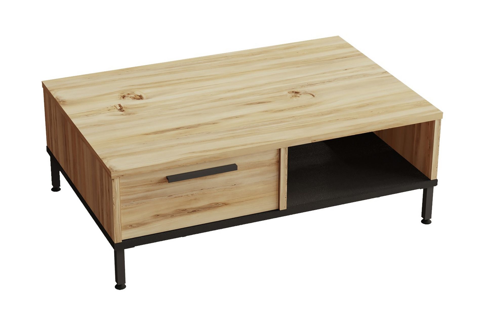 Cranner Sofabord 90 cm - Natur/Svart - Møbler - Bord - Sofabord