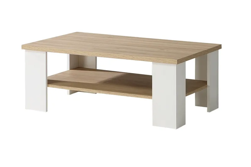 Crumpton Bord 107 cm - Hvit/Brun - Møbler - Bord - Sofabord