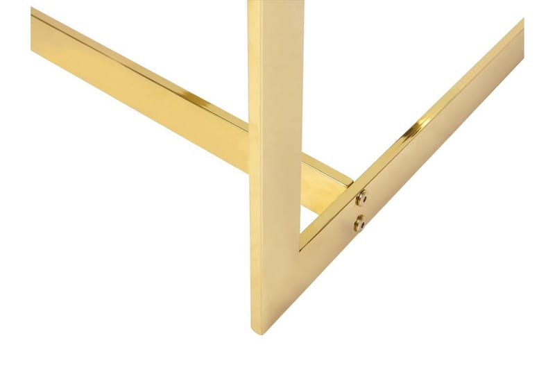 Crystal 80 cm Kvadratisk Sofabord med Geometrisk Understell i Glass - Klar - Møbler - Bord - Sofabord