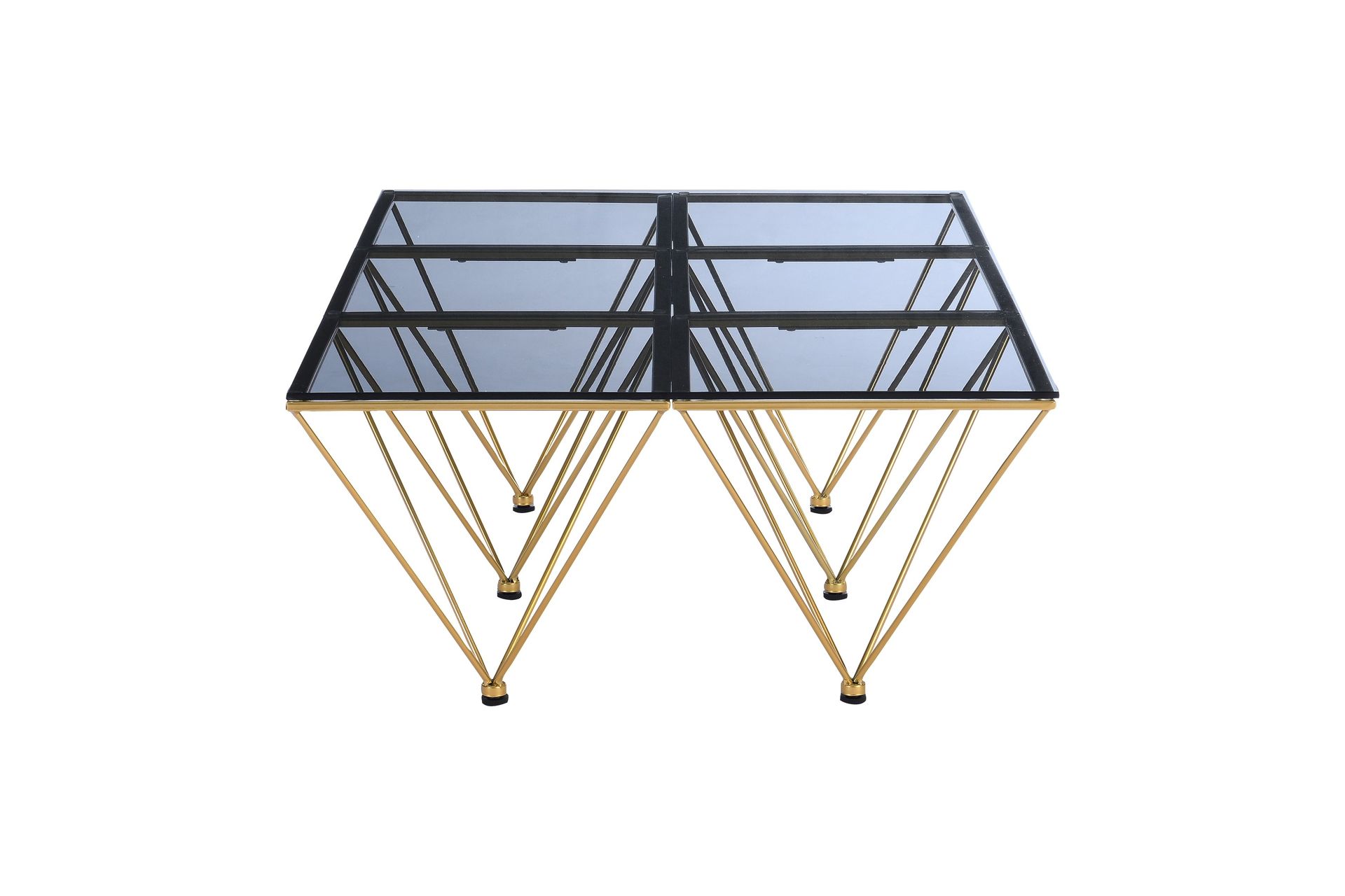 Crystal Sofabord 120 cm - Røykfarget glass/Messing - Møbler - Bord - Sofabord