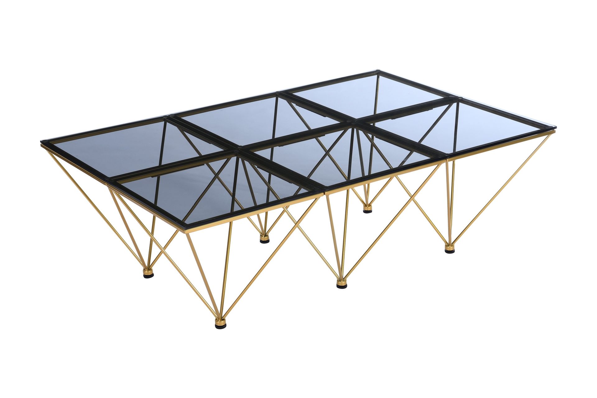 Crystal Sofabord 120 cm - Røykfarget glass/Messing - Møbler - Bord - Sofabord