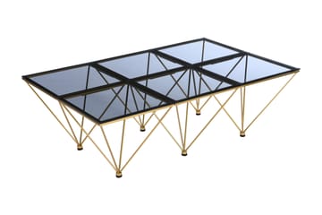 Crystal Sofabord 120 cm - Røykfarget glass/Messing - Møbler - Bord - Sofabord