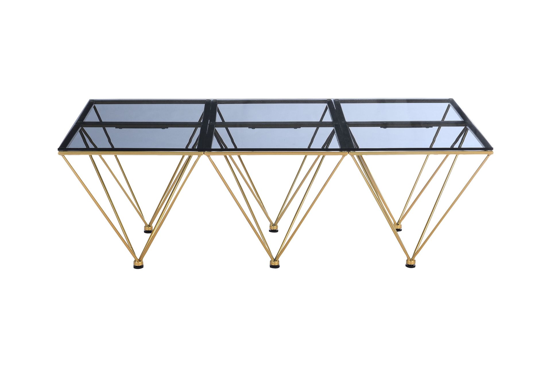 Crystal Sofabord 120 cm - Røykfarget glass/Messing - Møbler - Bord - Sofabord