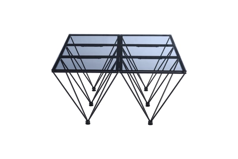 Crystal Sofabord 120 cm - Røykfarget glass/Svart - Møbler - Bord - Sofabord