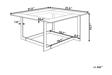 Crystal Sofabord 80 cm - Gull - Møbler - Bord - Sofabord