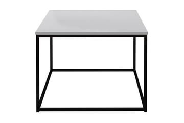 Cubosa Kvadratisk Sofabord 60 cm i Tre og Metall - Hvit|Sort - Møbler - Bord - Sofabord