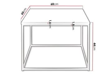 Cubosa Sofabord 60 cm - Hvit/Svart - Møbler - Bord - Sofabord