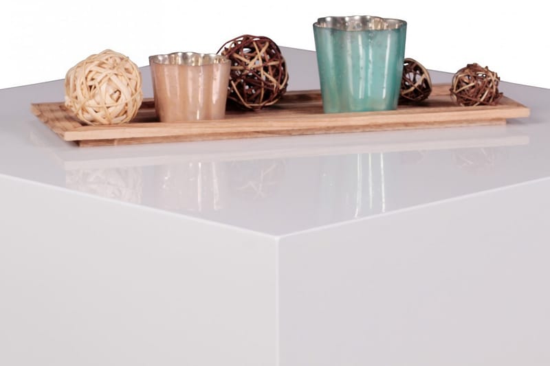 Darey Sofabord 60 cm - Hvit Høyglans - Møbler - Bord - Sofabord