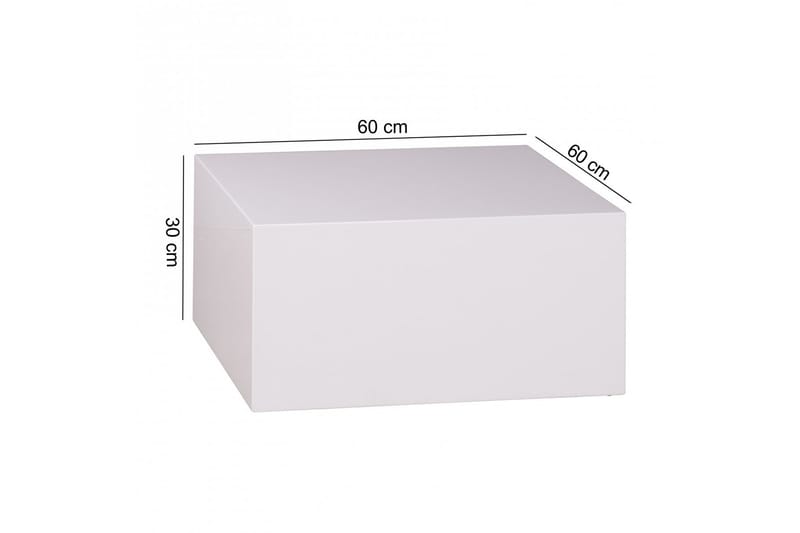 Darey Sofabord 60 cm - Hvit Høyglans - Møbler - Bord - Sofabord