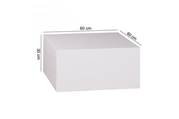 Darey Sofabord 60 cm - Hvit Høyglans - Møbler - Bord - Sofabord
