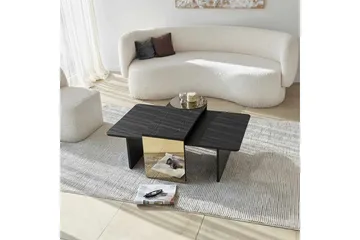 Dasina Sett med bord 105 cm - Svart - Møbler - Bord - Sofabord
