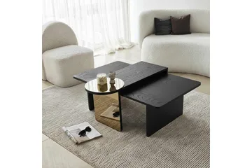 Dasina Sett med bord 105 cm - Svart - Møbler - Bord - Sofabord