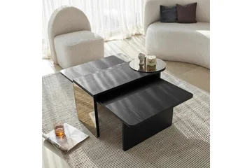 Dasina Sett med bord 105 cm - Svart - Møbler - Bord - Sofabord