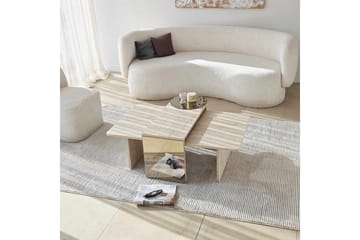 Dasina Sett med bord 105 cm - Travertin - Møbler - Bord - Sofabord