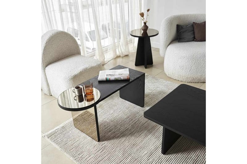Dasina Sett med bord 82 cm - Svart - Møbler - Bord - Sofabord