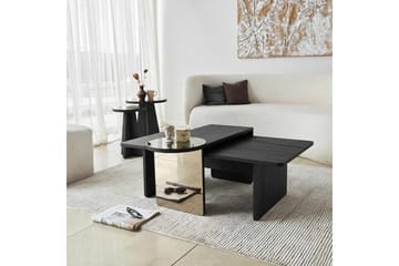 Dasina Sett med bord 82 cm - Svart - Møbler - Bord - Sofabord