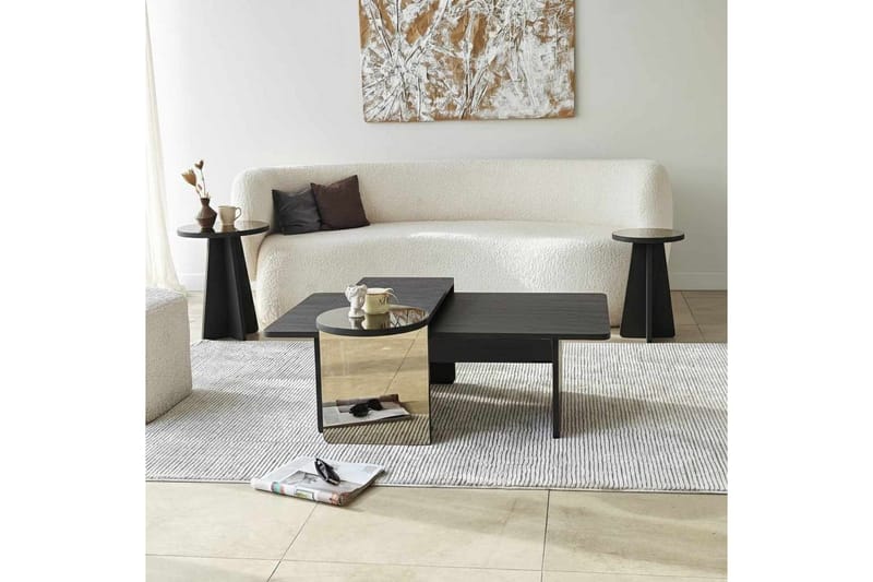 Dasina Sett med bord 82 cm - Svart - Møbler - Bord - Sofabord