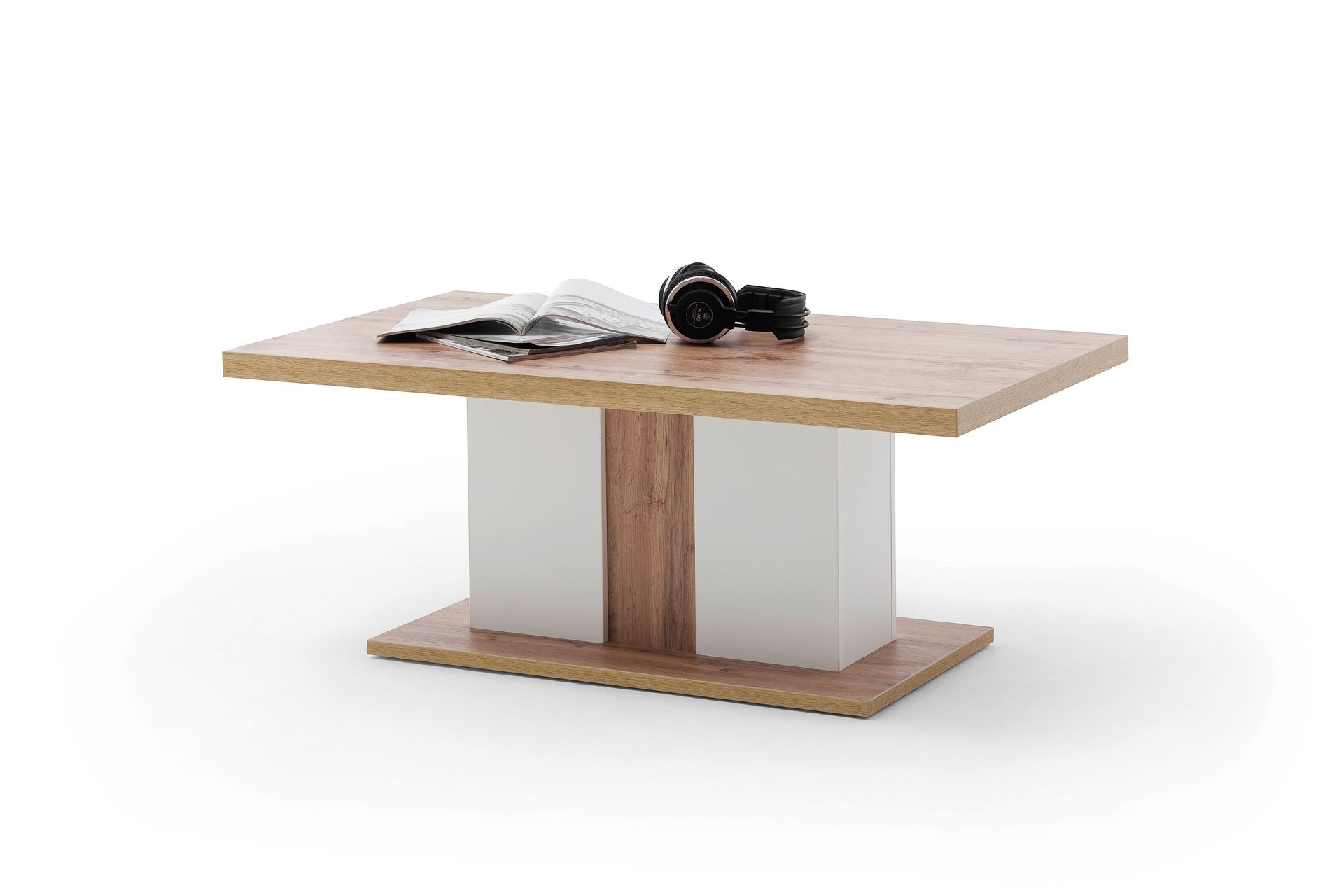 Degaust Sofabord 115 cm - Hvit/Eikefarge - Møbler - Bord - Sofabord