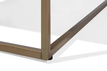 Delano Rektangulært Sofabord 100 cm i Marmor med Metallramme - Hvit - Møbler - Bord - Sofabord