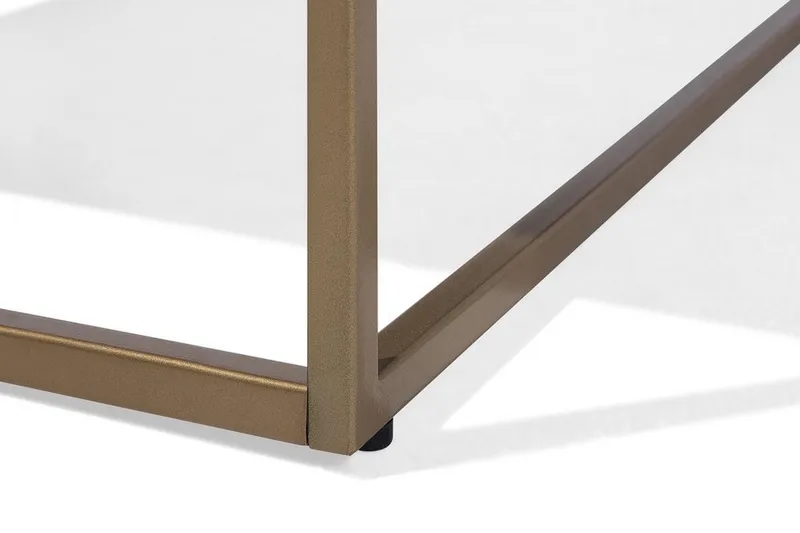 Delano Rektangulært Sofabord 100 cm i Marmor med Metallramme - Hvit - Møbler - Bord - Sofabord