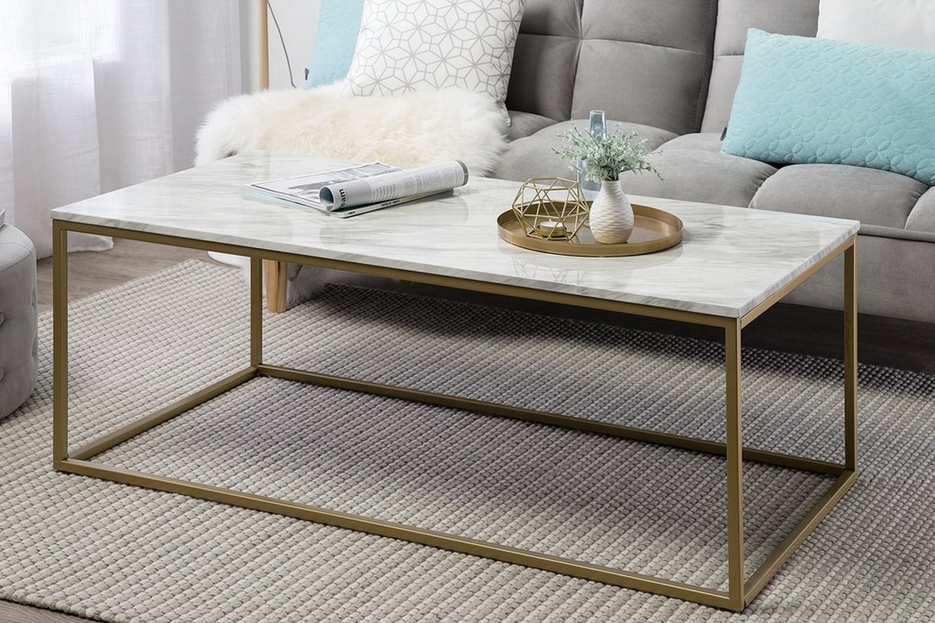 Delano Sofabord 100 cm - Hvit - Møbler - Bord - Sofabord