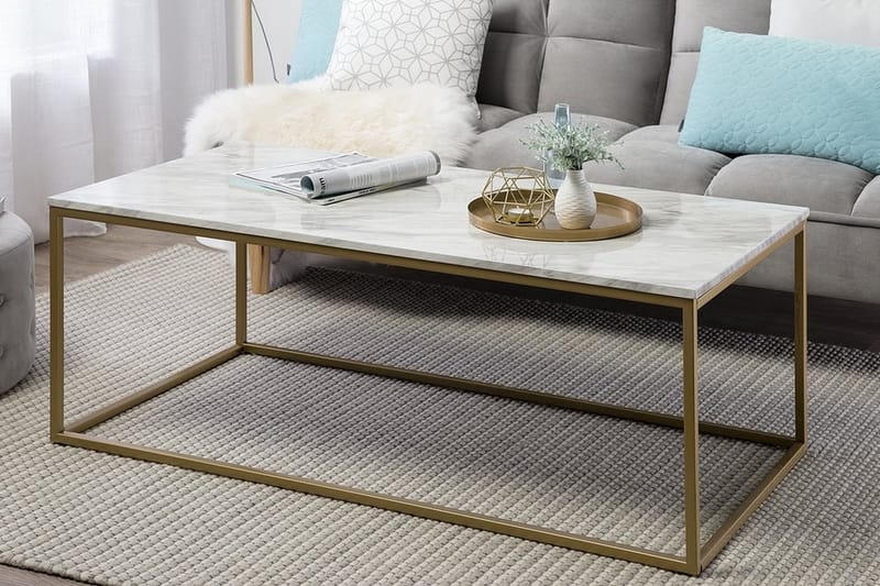 Delano Sofabord 100 cm - Hvit - Møbler - Bord - Sofabord