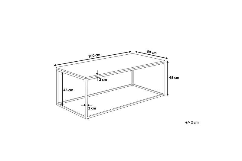 Delano Sofabord 100 cm - Hvit - Møbler - Bord - Sofabord