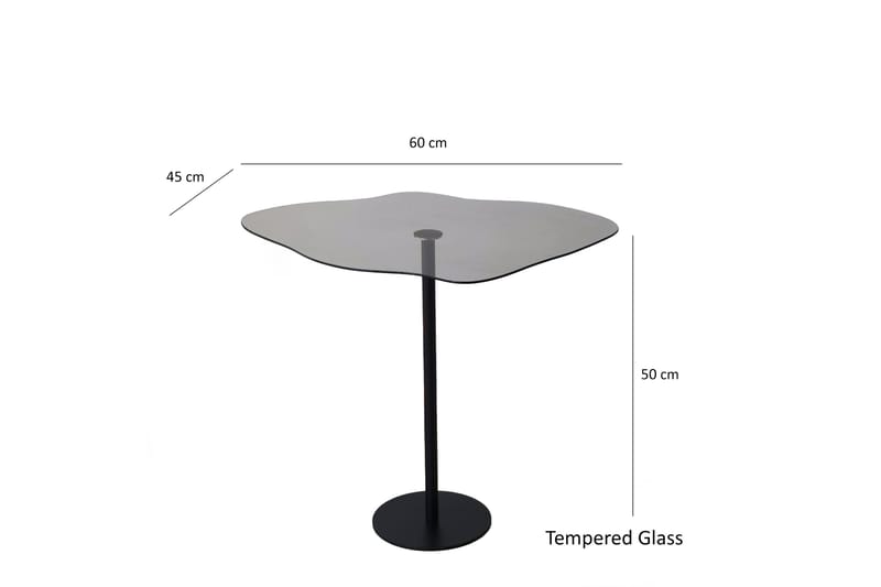 Deluxus Sofabord 60x45x60 cm Oval - Svart - Møbler - Bord - Sofabord