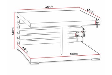 Denogal Sofabord 60 cm - Brun - Møbler - Bord - Sofabord